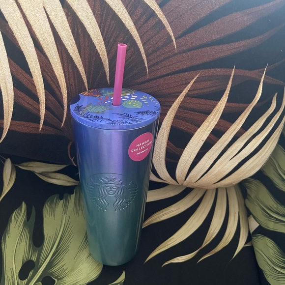 Hawaii Collection Starbucks Teal Blue Ambre Stainless Steel Tumbler 24oz - BNWT - Picture 6 of 6